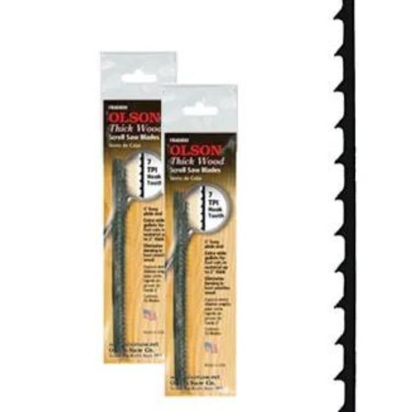 Olson Thickwood Hook Tooth Scroll Saw Blades