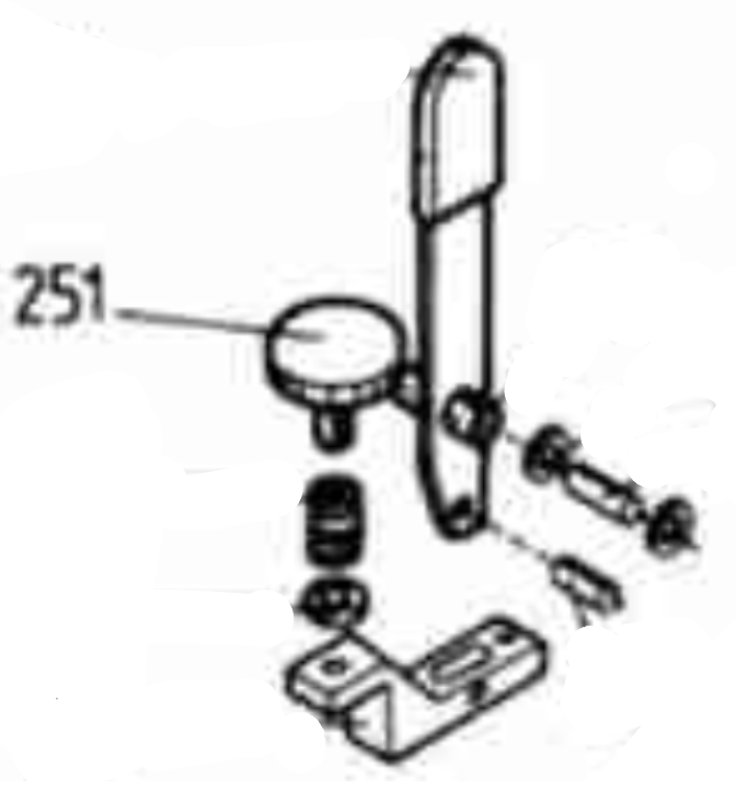 Hegner Part Number 251, 51 and 039 : THUMBSCREW 5 X 20MM