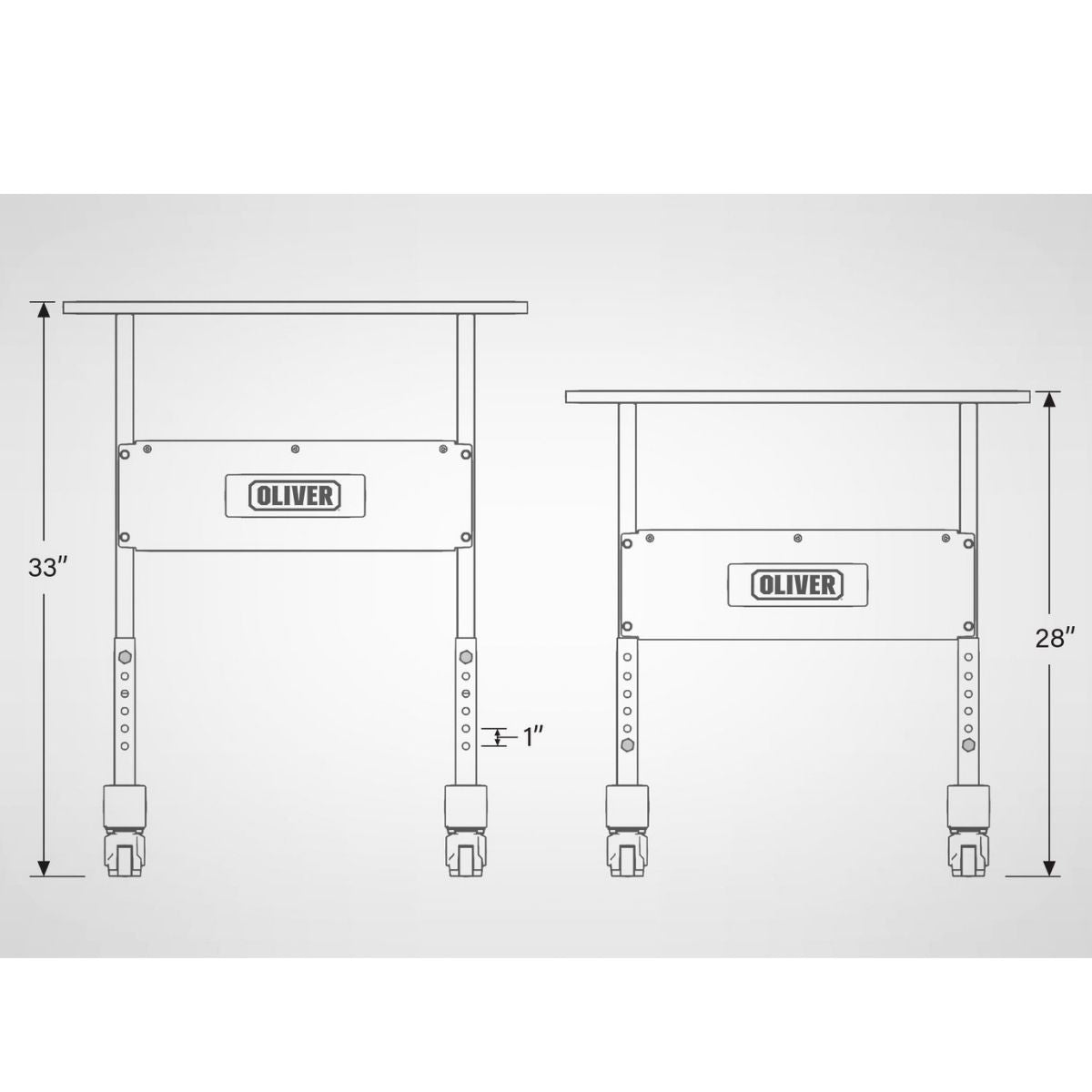 Adjustable Stand for Oliver Benchtop Planers