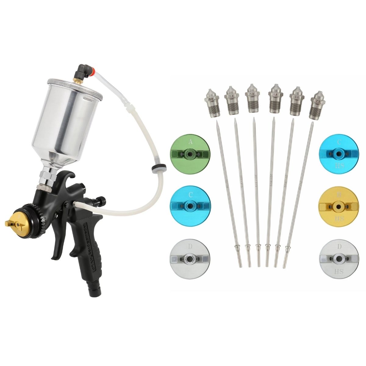 Apollo 7700GT-250 HVLP Turbine Spray Gun with 250cc Non-Teflon Gravity Cup Assembly