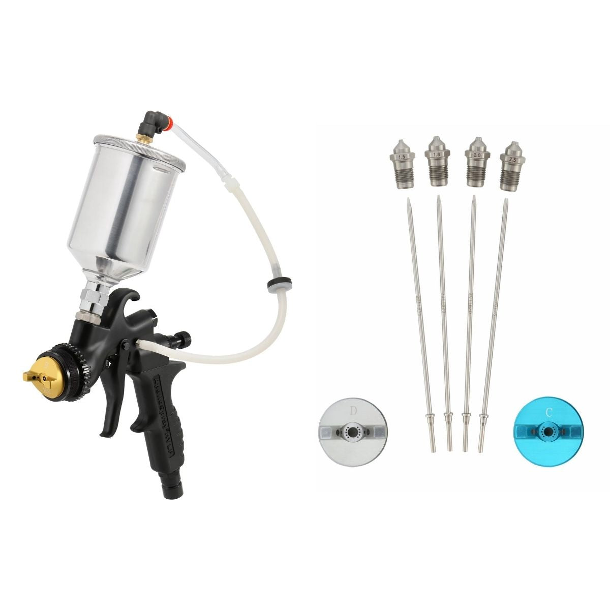 Apollo 7700GT-250 HVLP Turbine Spray Gun with 250cc Non-Teflon Gravity Cup Assembly