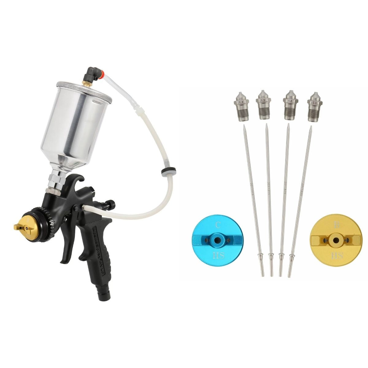 Apollo 7700GT-250 HVLP Turbine Spray Gun with 250cc Non-Teflon Gravity Cup Assembly