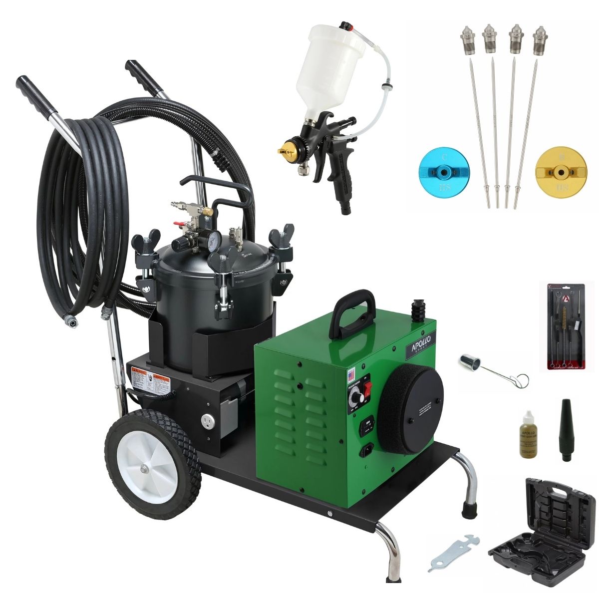 Apollo POWER-5 VS Mobile Cart + 2.5 Gallon Pressure Pot Deluxe Package