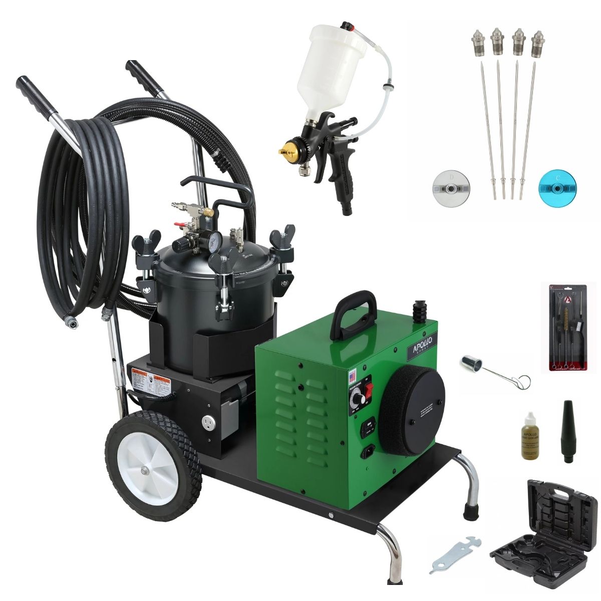 Apollo POWER-5 VS Mobile Cart + 2.5 Gallon Pressure Pot Deluxe Package