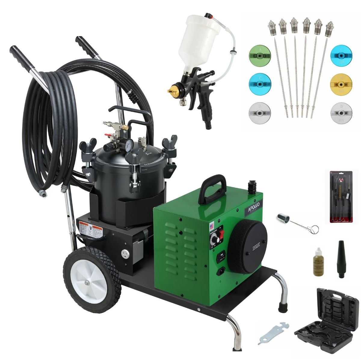Apollo POWER-5 VS Mobile Cart + 2.5 Gallon Pressure Pot Deluxe Package