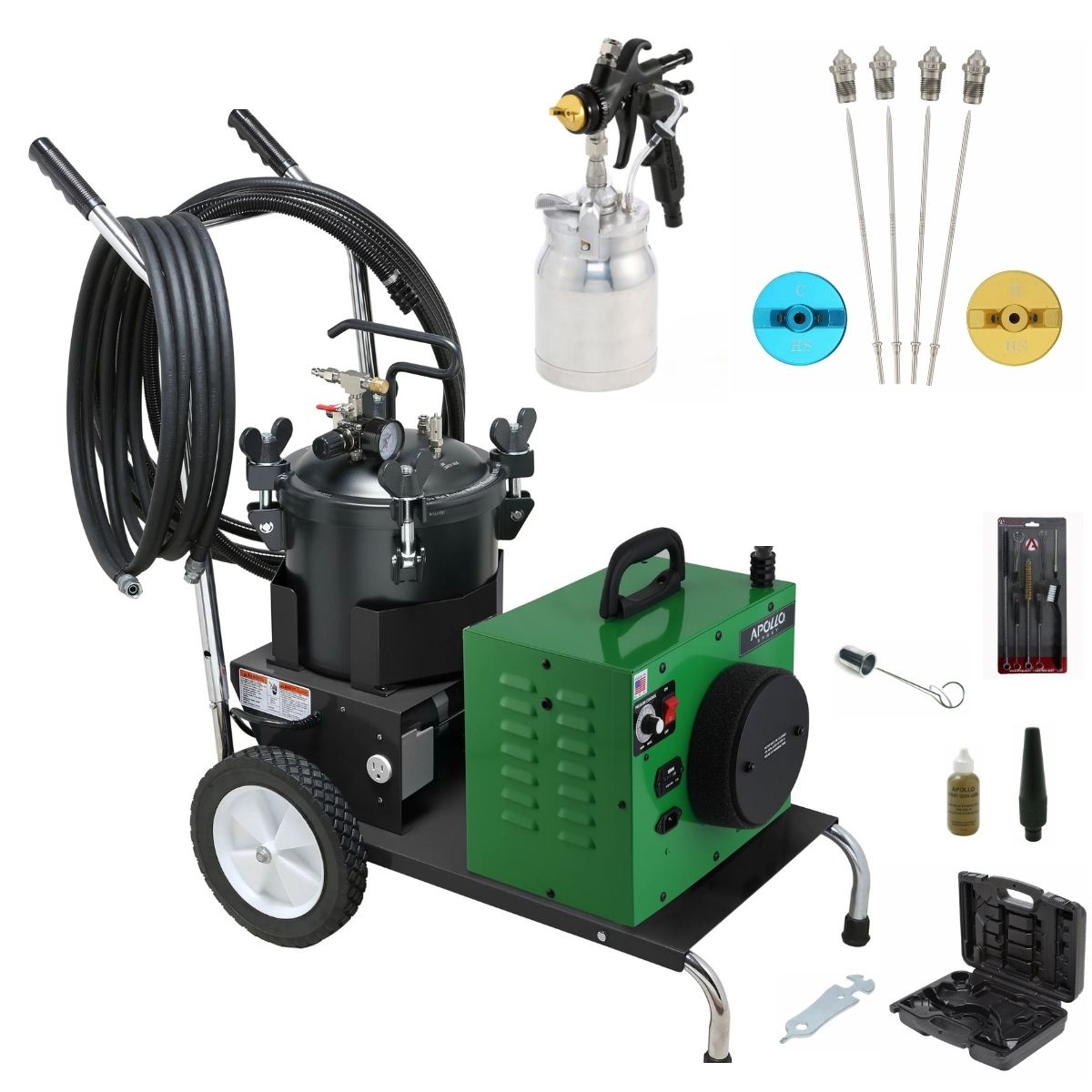 Apollo POWER-5 VS Mobile Cart + 2.5 Gallon Pressure Pot Deluxe Package