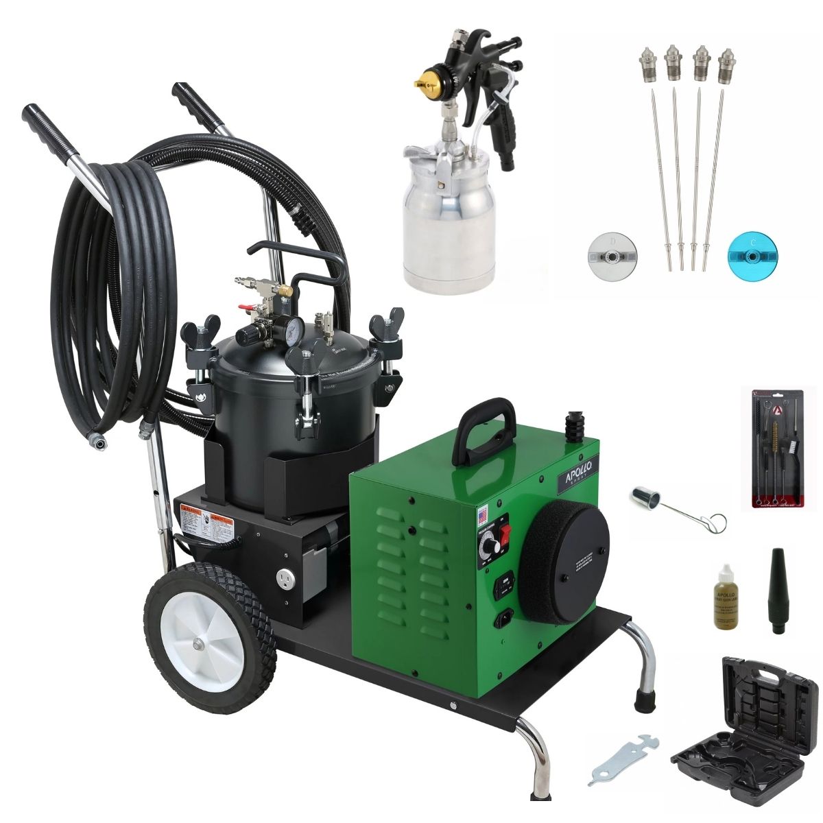 Apollo POWER-5 VS Mobile Cart + 2.5 Gallon Pressure Pot Deluxe Package