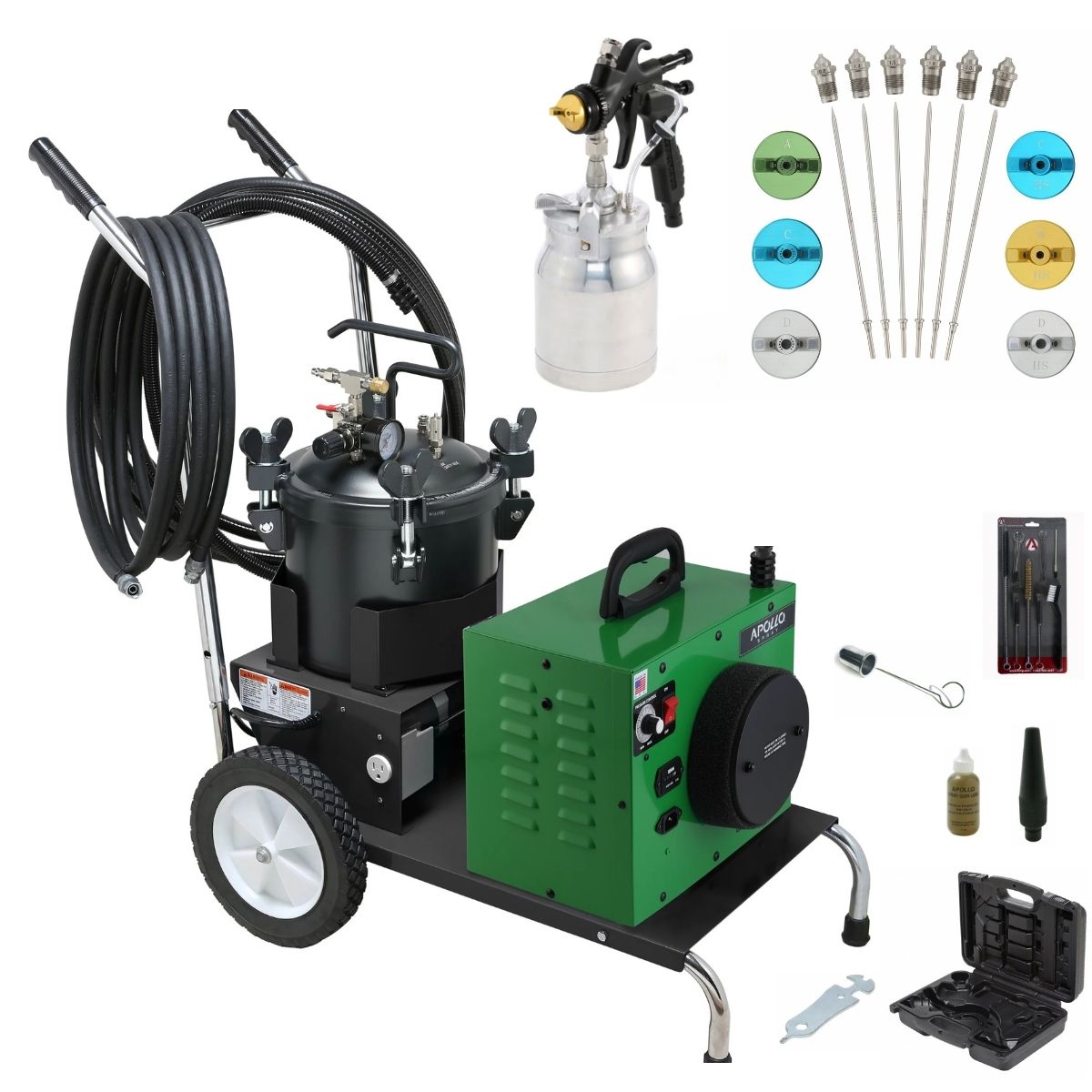 Apollo POWER-5 VS Mobile Cart + 2.5 Gallon Pressure Pot Deluxe Package
