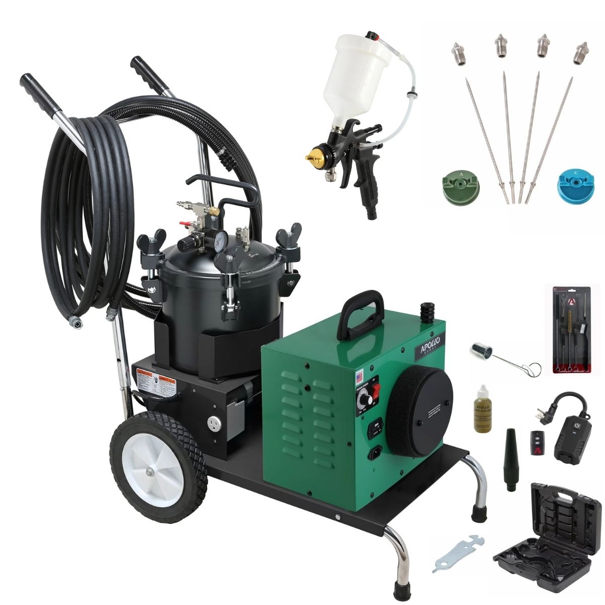 Apollo POWER-6 VS Mobile Cart + 2.5 Gallon Pressure Pot Deluxe Package