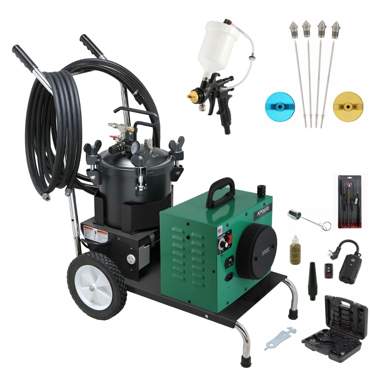 Apollo POWER-6 VS Mobile Cart + 2.5 Gallon Pressure Pot Deluxe Package