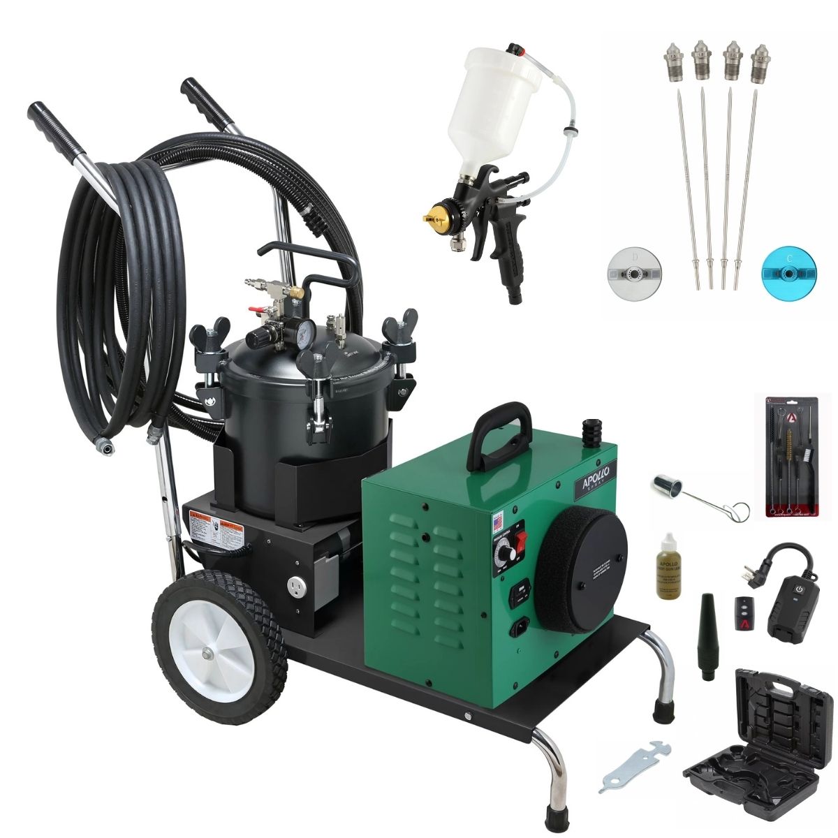 Apollo POWER-6 VS Mobile Cart + 2.5 Gallon Pressure Pot Deluxe Package