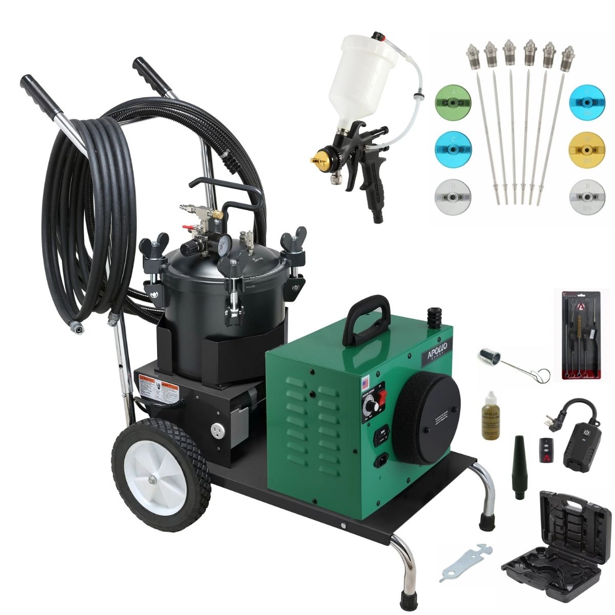 Apollo POWER-6 VS Mobile Cart + 2.5 Gallon Pressure Pot Deluxe Package