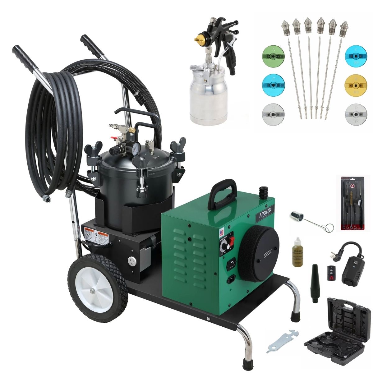 Apollo POWER-6 VS Mobile Cart + 2.5 Gallon Pressure Pot Deluxe Package