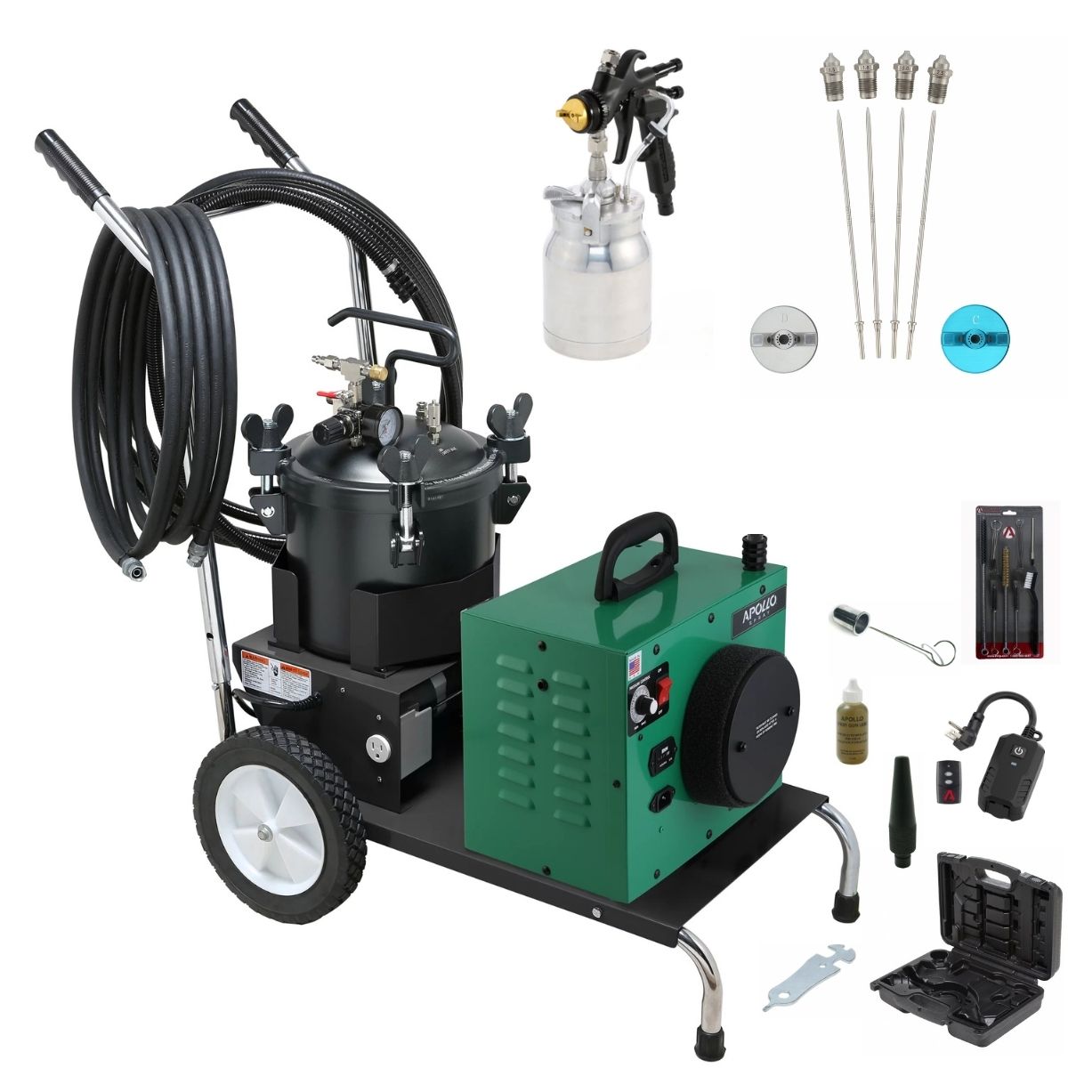 Apollo POWER-6 VS Mobile Cart + 2.5 Gallon Pressure Pot Deluxe Package