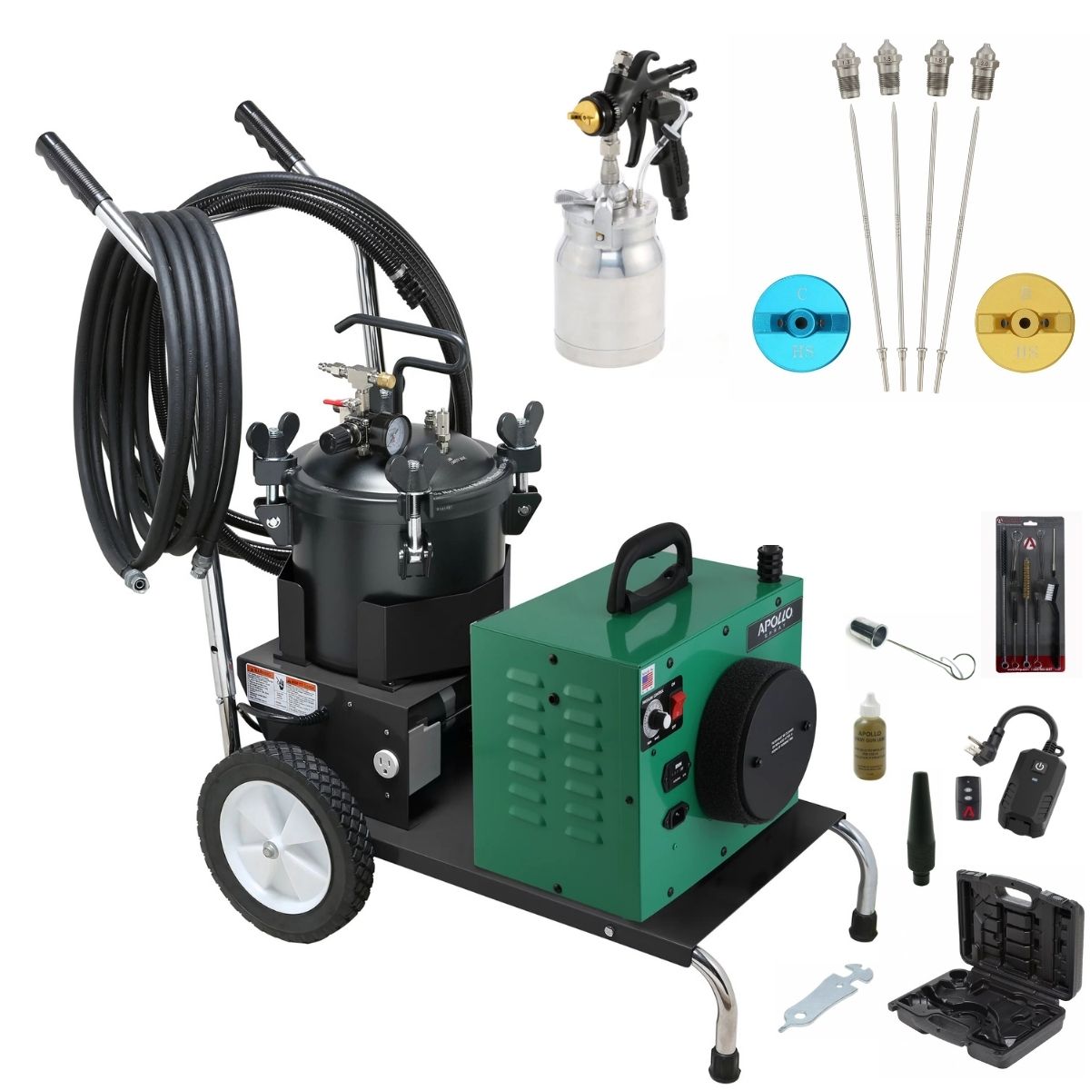 Apollo POWER-6 VS Mobile Cart + 2.5 Gallon Pressure Pot Deluxe Package