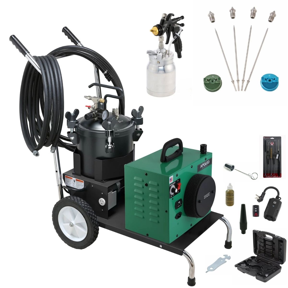 Apollo POWER-6 VS Mobile Cart + 2.5 Gallon Pressure Pot Deluxe Package
