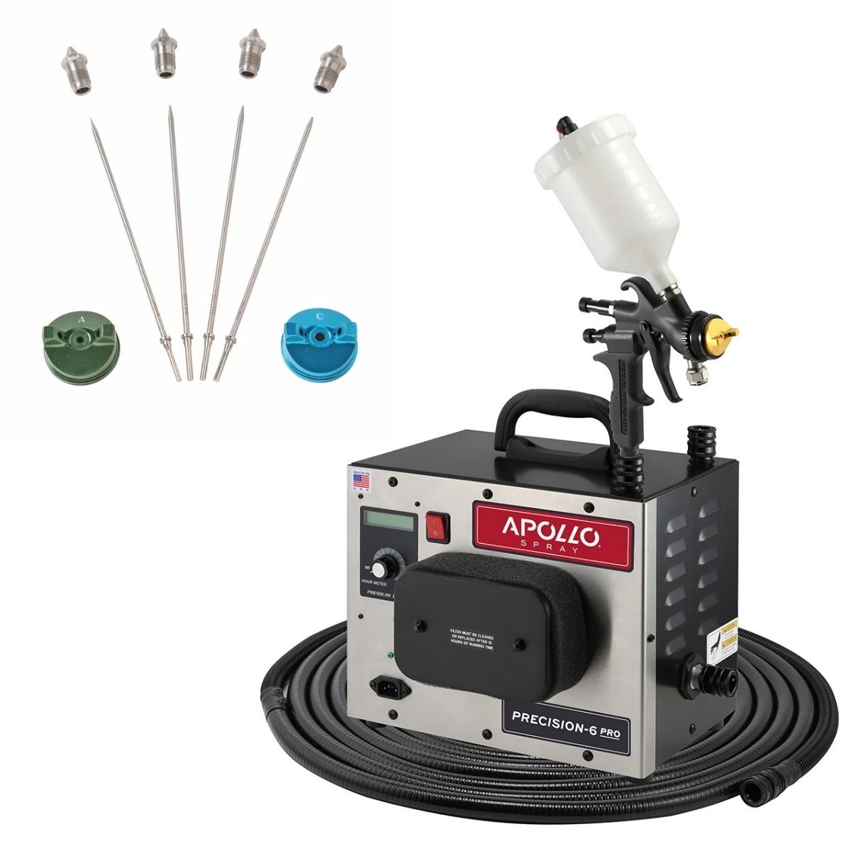 Apollo PRECISION-6 PRO Deluxe Spray Kit Package