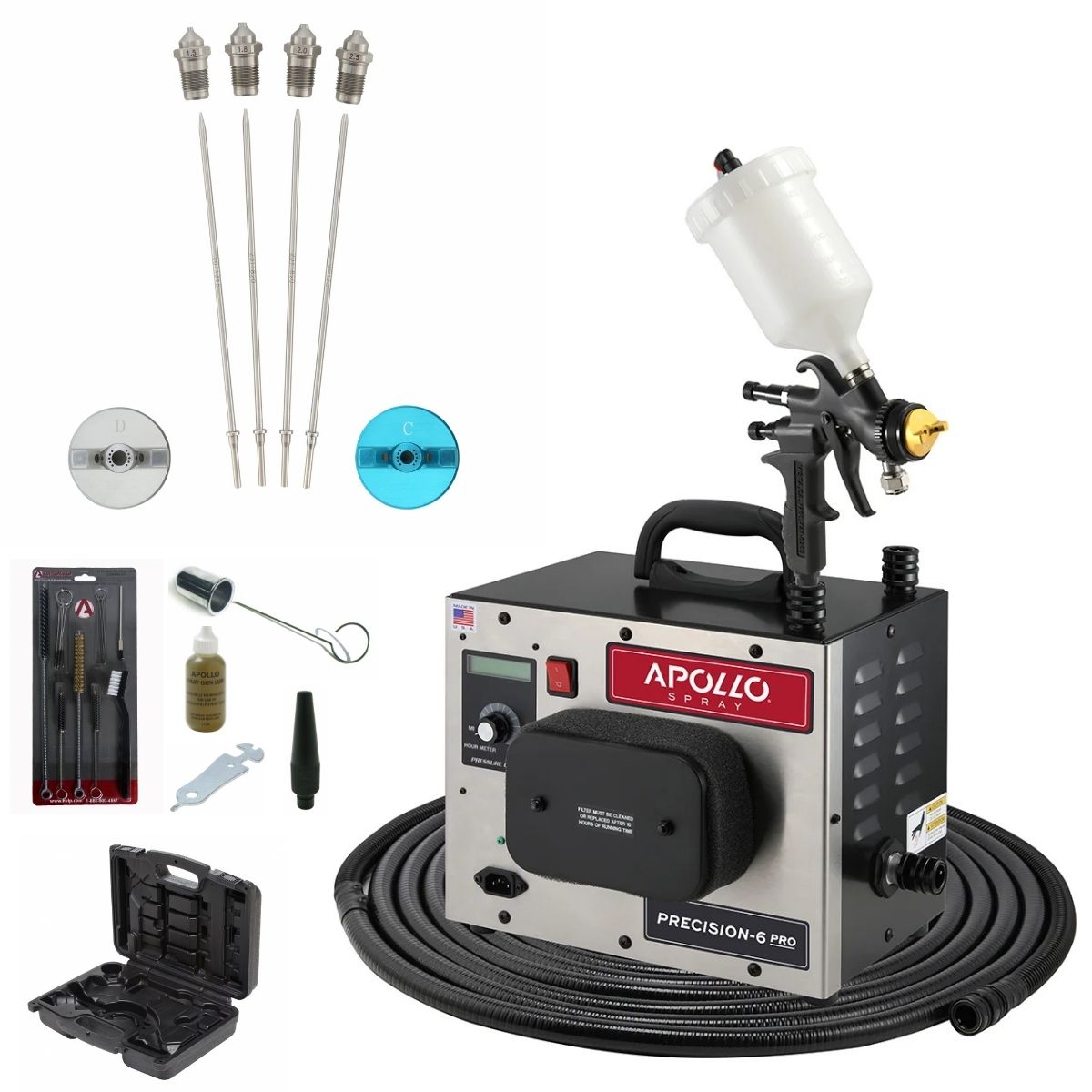 Apollo PRECISION-6 PRO Deluxe Spray Kit Package