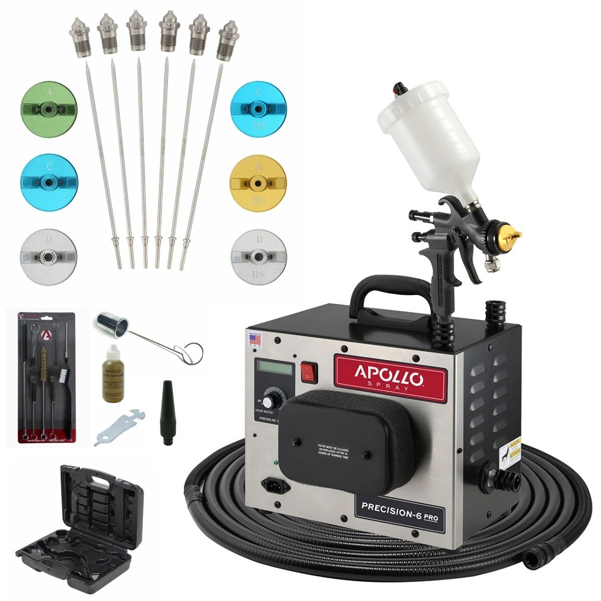 Apollo PRECISION-6 PRO Deluxe Spray Kit Package
