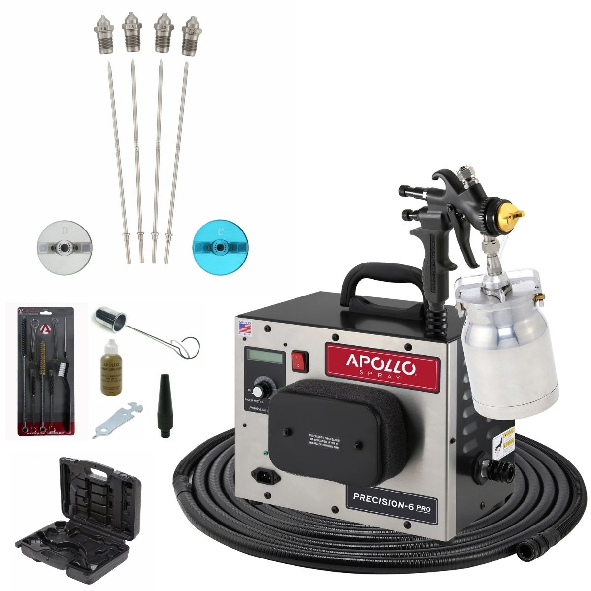 Apollo PRECISION-6 PRO Deluxe Spray Kit Package