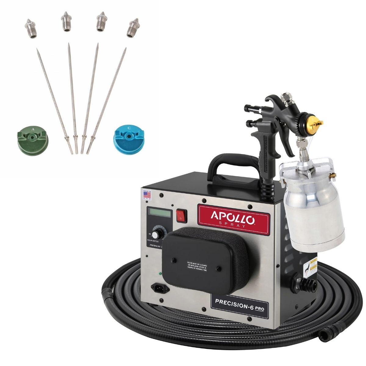Apollo PRECISION-6 PRO Deluxe Spray Kit Package