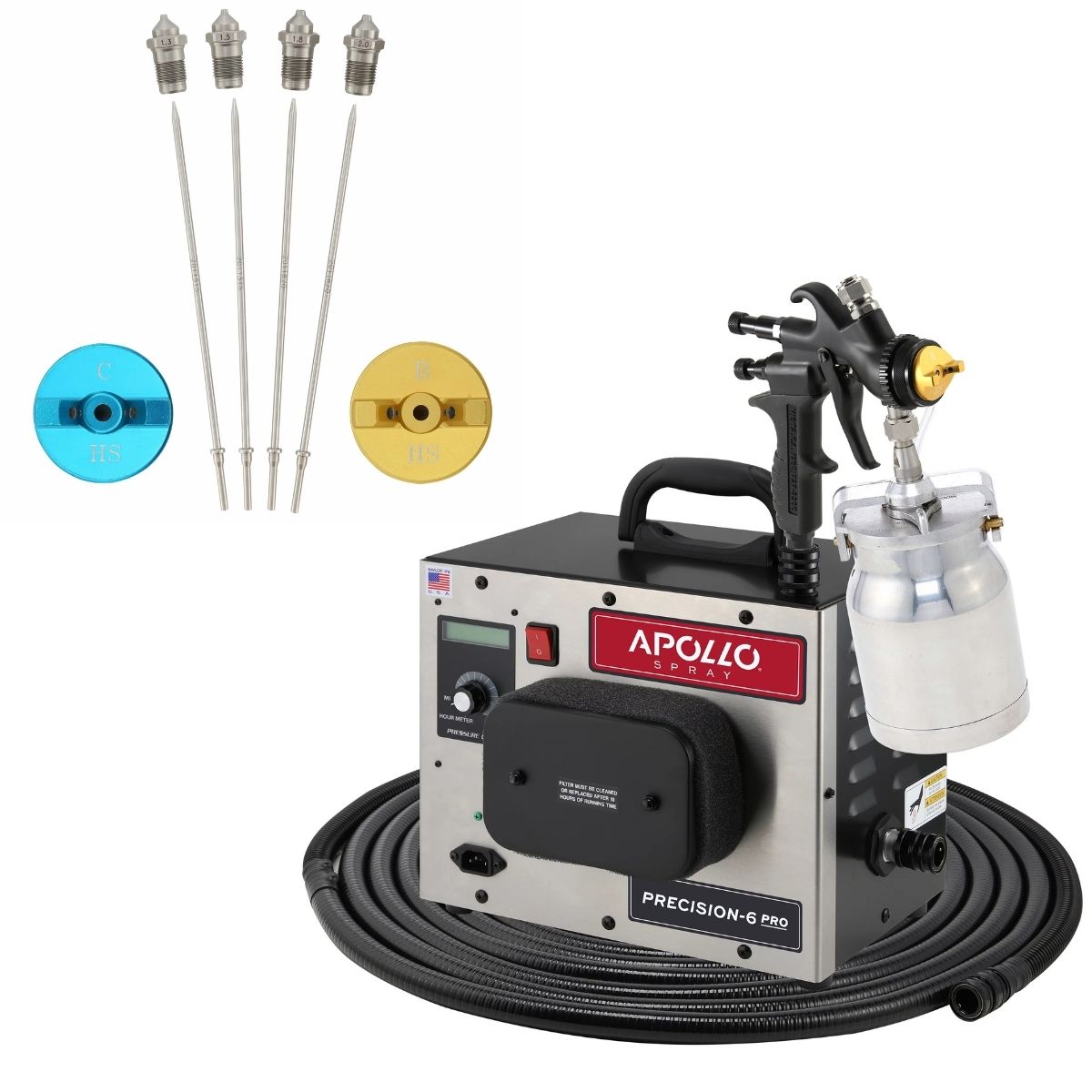 Apollo PRECISION-6 PRO Deluxe Spray Kit Package