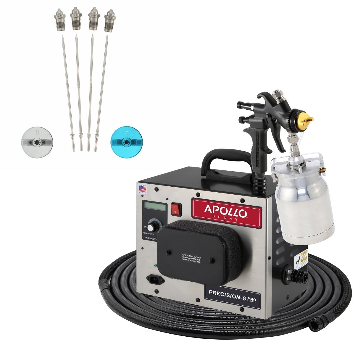 Apollo PRECISION-6 PRO Deluxe Spray Kit Package