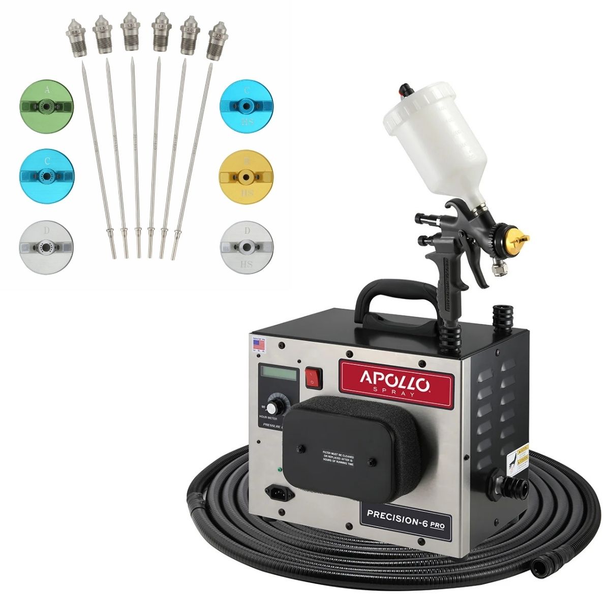 Apollo PRECISION-6 PRO Deluxe Spray Kit Package