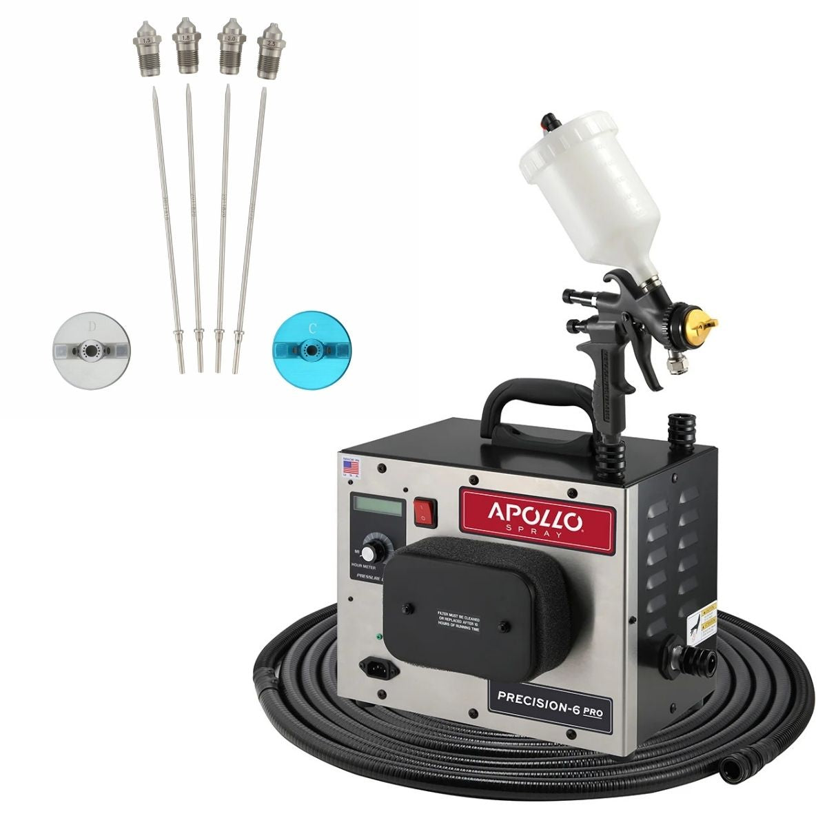 Apollo PRECISION-6 PRO Deluxe Spray Kit Package