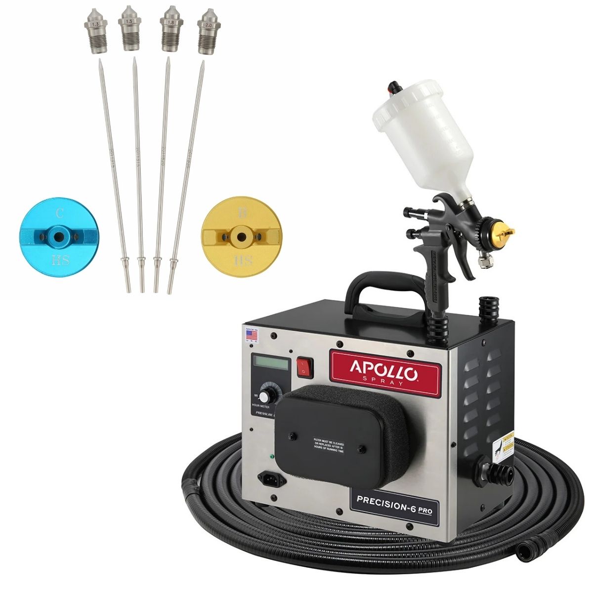 Apollo PRECISION-6 PRO Deluxe Spray Kit Package