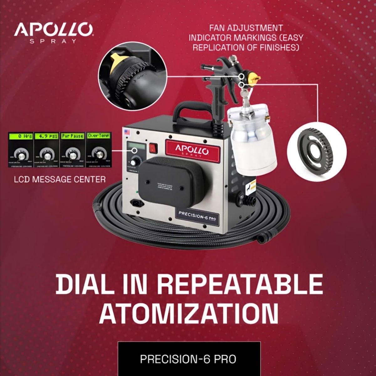 Apollo PRECISION-6 PRO Turbo HVLP Paint Spray System