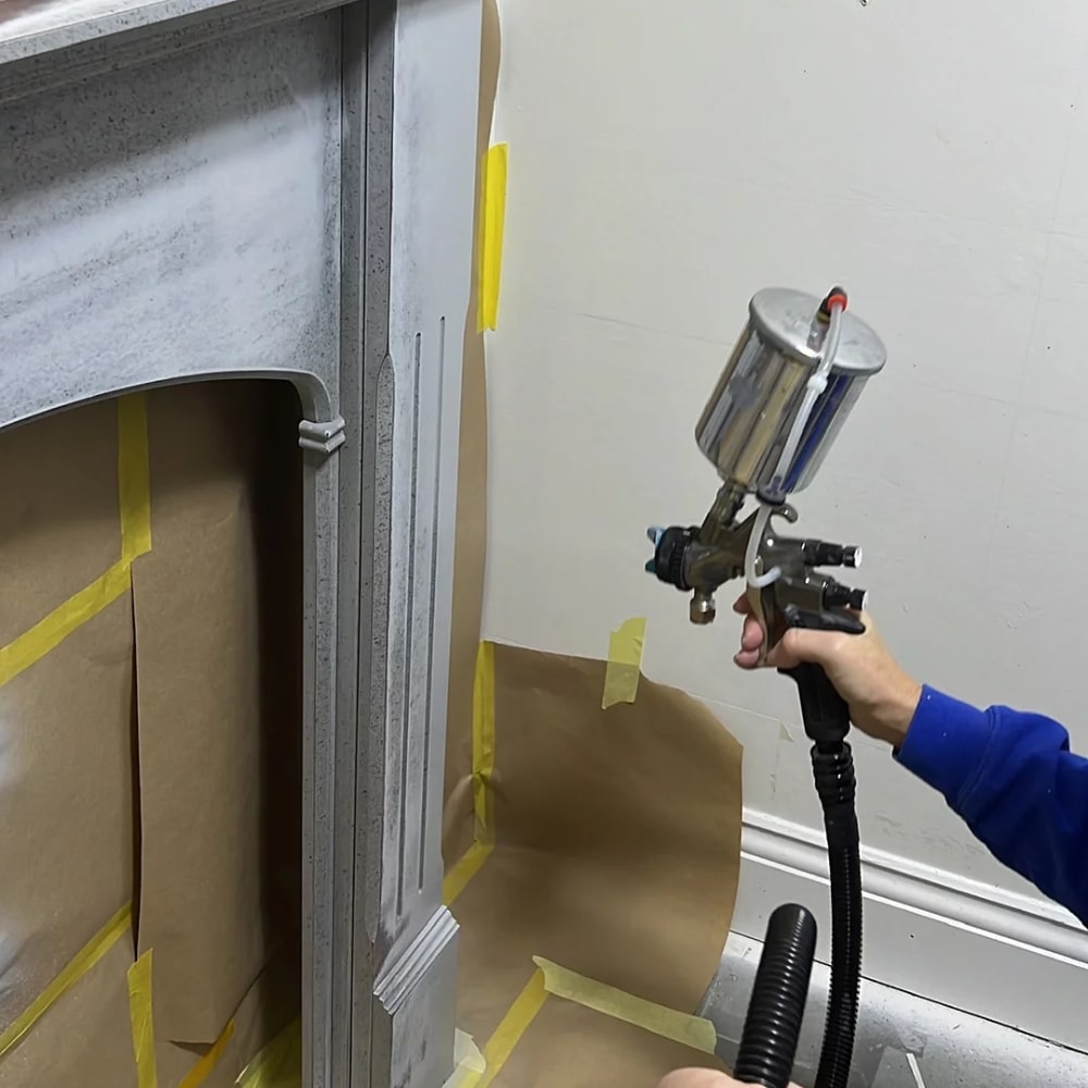 Apollo POWER-6 VS HVLP Spray gun fireplace