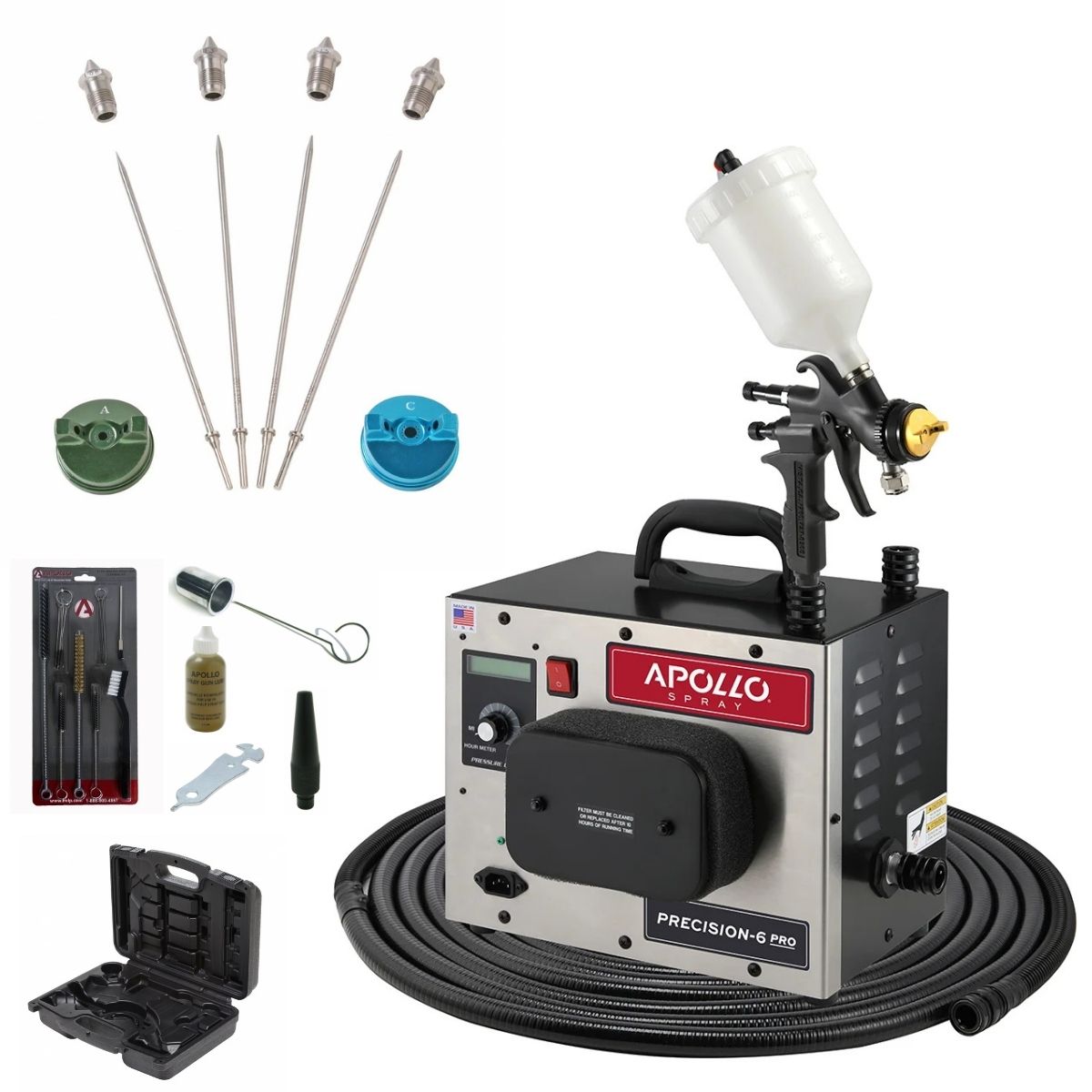 Apollo PRECISION-6 PRO Deluxe Spray Kit Package