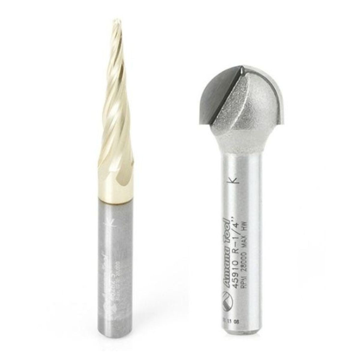 Axiom ABS203 2pc CNC Carving Bit Set 1/4" Shank