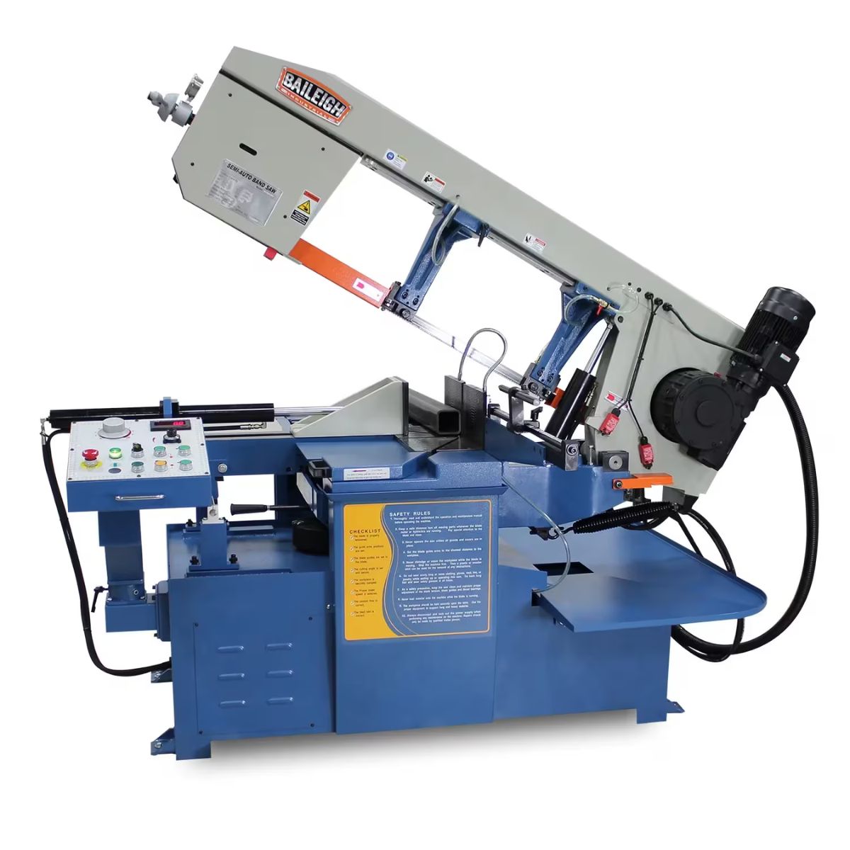 Baileigh BS-20SA-DM 13" Semi-Automatic Variable Speed Dual Mitering Band Saw