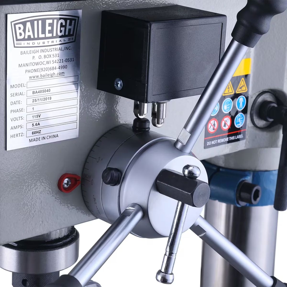 Baileigh DP-4016B-VS 16" Variable Speed Benchtop Drill Press