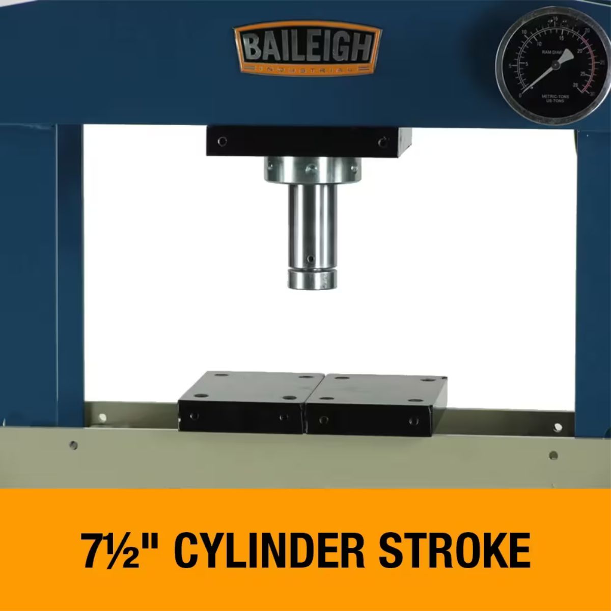 Baileigh HSP-20A 20-Ton Air/Hand H-Frame Press — CE Approved