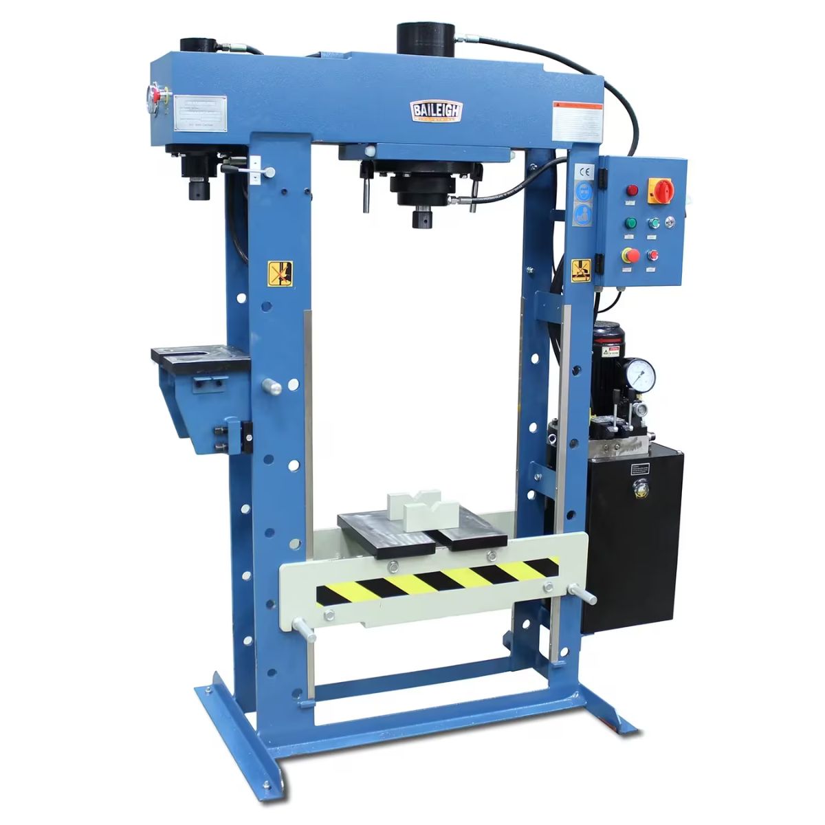 Baileigh HSP-30M-C 220V 30/15-Ton Dual-Force Electric Hydraulic H-Frame Press