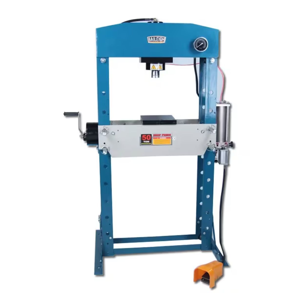 Baileigh HSP-50A 50-Ton Air/Hand H-Frame Press — CE Approved