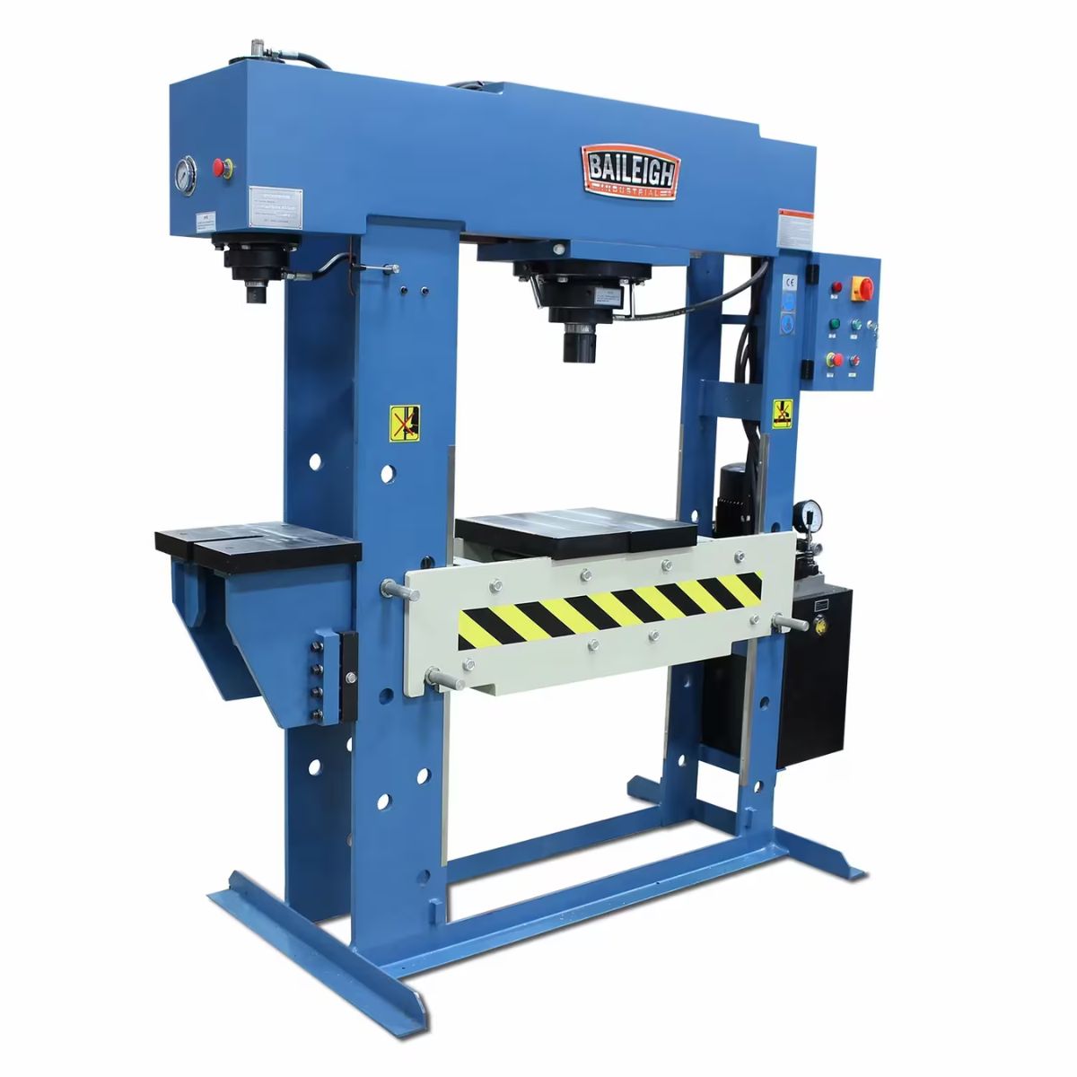Baileigh HSP-60M-C 220V 3-Phase 60/15-Ton Dual-Force Electric Hydraulic H-Frame Press