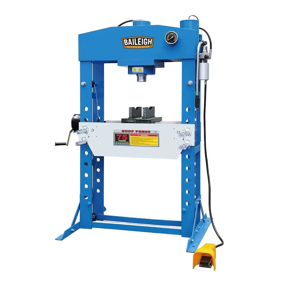 Baileigh HSP-75A 75-Ton Air/Hand H-Frame Press — CE Approved