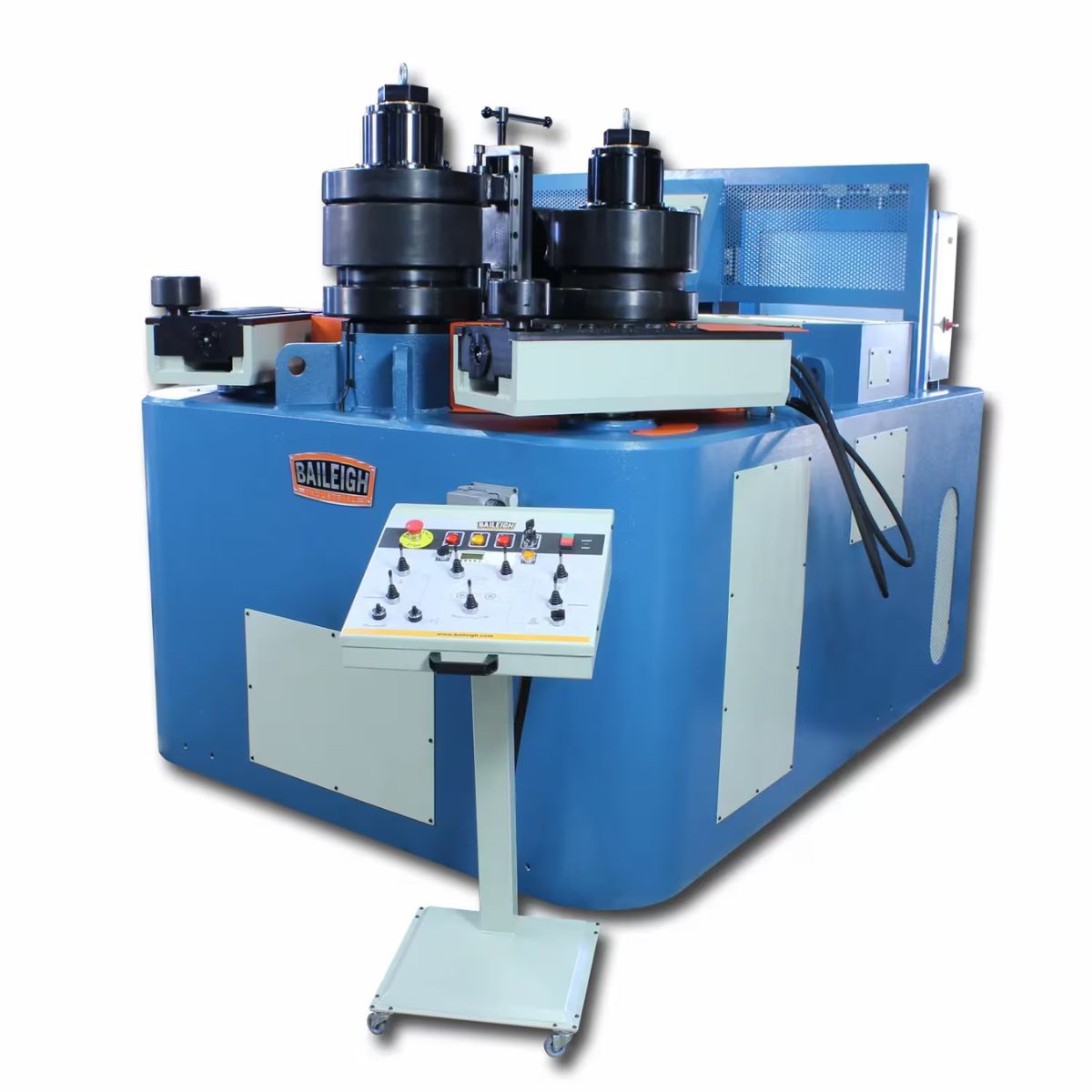 Baileigh R-H170 440/480V 3-Phase Hydraulic Double Pinch Roll Bender with Guide Rolls