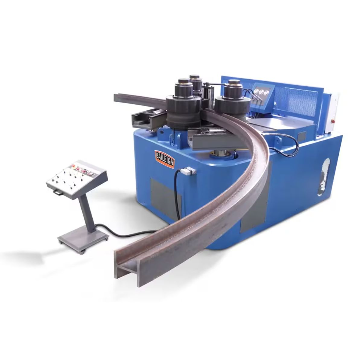 Baileigh R-H170 440/480V 3-Phase Hydraulic Double Pinch Roll Bender with Guide Rolls
