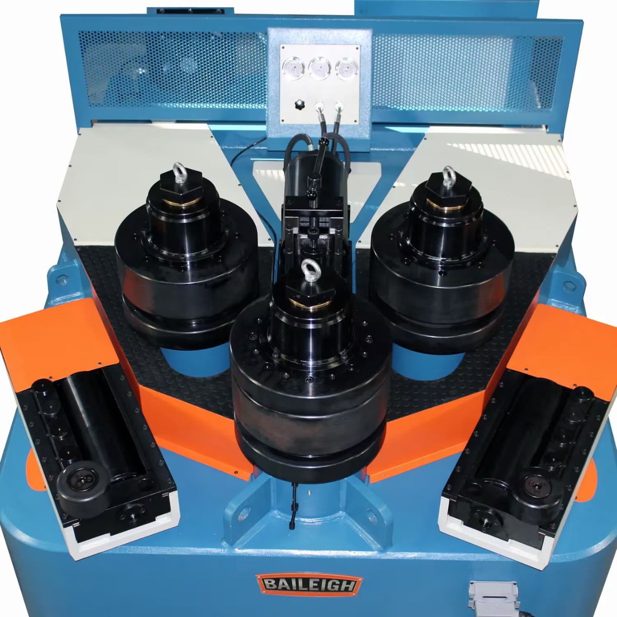Baileigh R-H170 440/480V 3-Phase Hydraulic Double Pinch Roll Bender with Guide Rolls