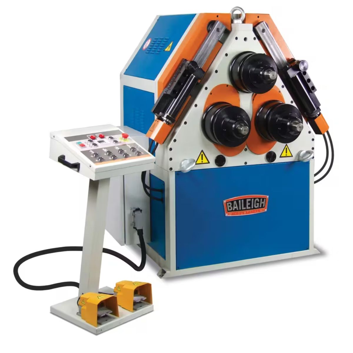 Baileigh R-H85 220V 3-Phase Hydraulic Double Pinch Roll Bender with Hydraulic Guide Rolls