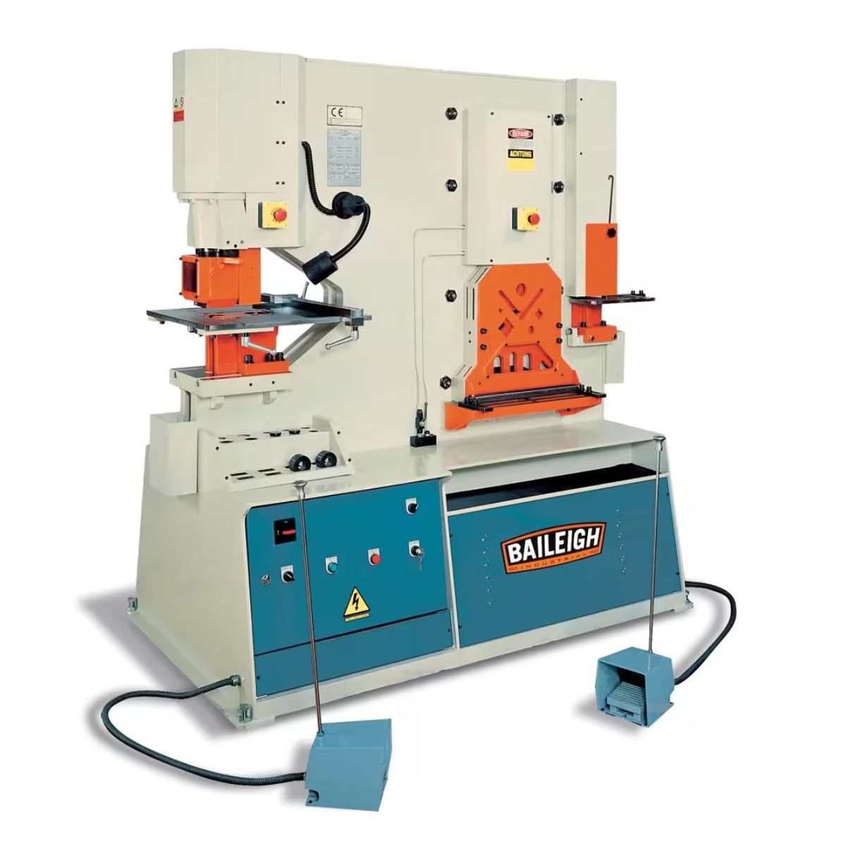 Baileigh SW-95 220V 3-Phase 95-Ton Dual Operator 5-Station Ironworker