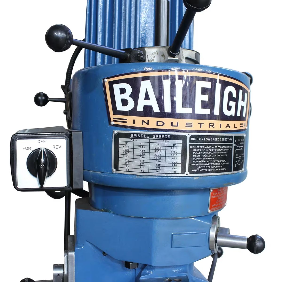 Baileigh VM-836E-1 8" × 36" Step Pulley Vertical Milling Machine