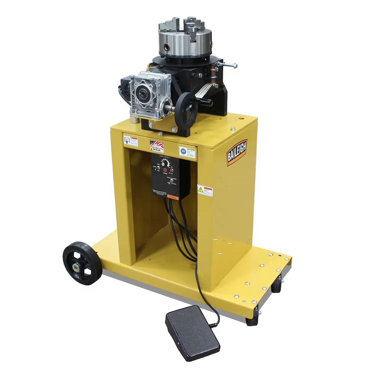 Baileigh WP-1800F 8" 3-Jaw Chuck Cart-Mounted Welding Positioner