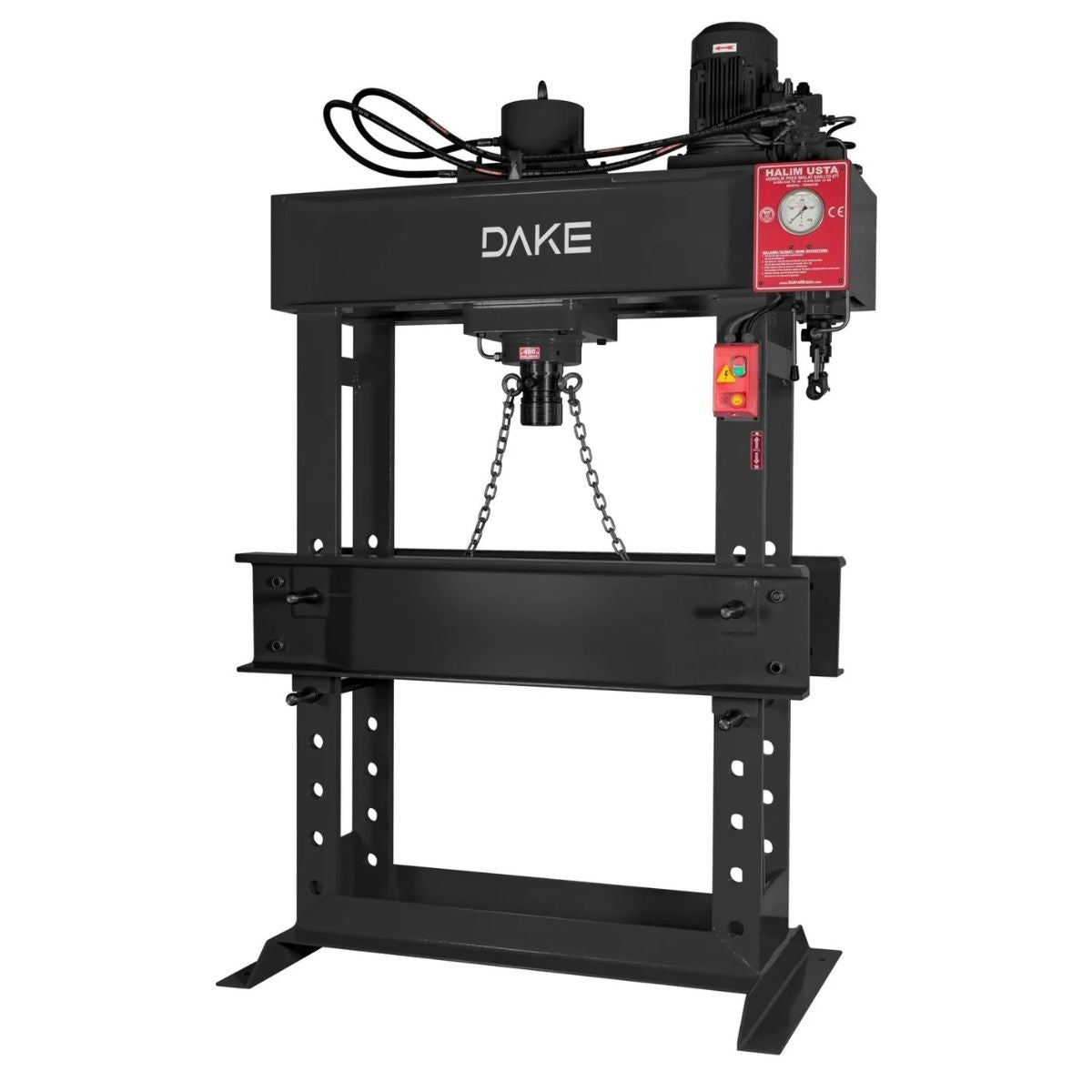 Dake EM-100 100-Ton Electric & Manual H-Frame Hydraulic Press