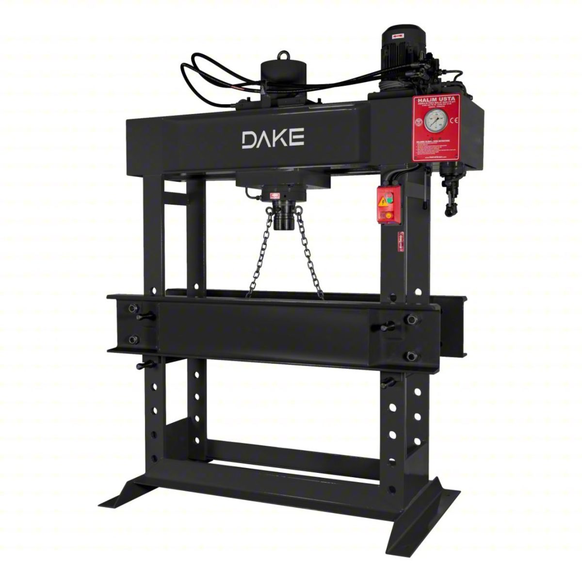 Dake EM-120 120-Ton Electric & Manual H-Frame Hydraulic Press